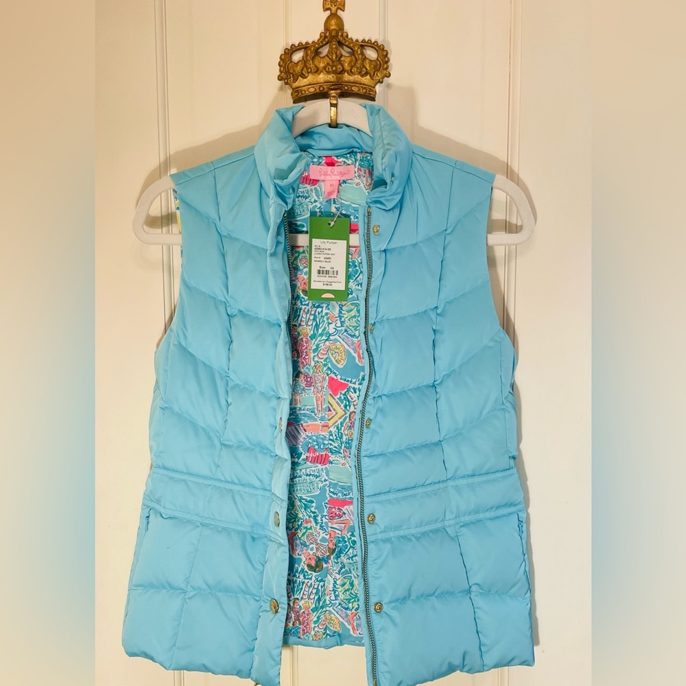 NWT Lilly Pulitzer Lauren Puffer Vest XS.